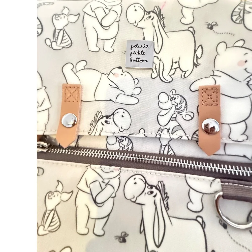 Petunia Pickle Bottom‎ Disney Winnie the Pooh Backpack Sketch Grey Cream 11in